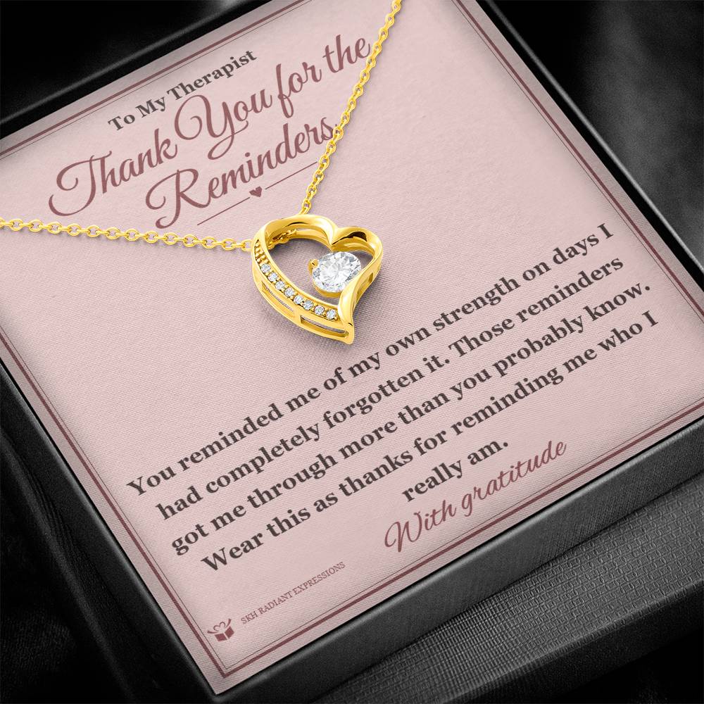 What does a Forever Love Necklace mean - gift for therapist