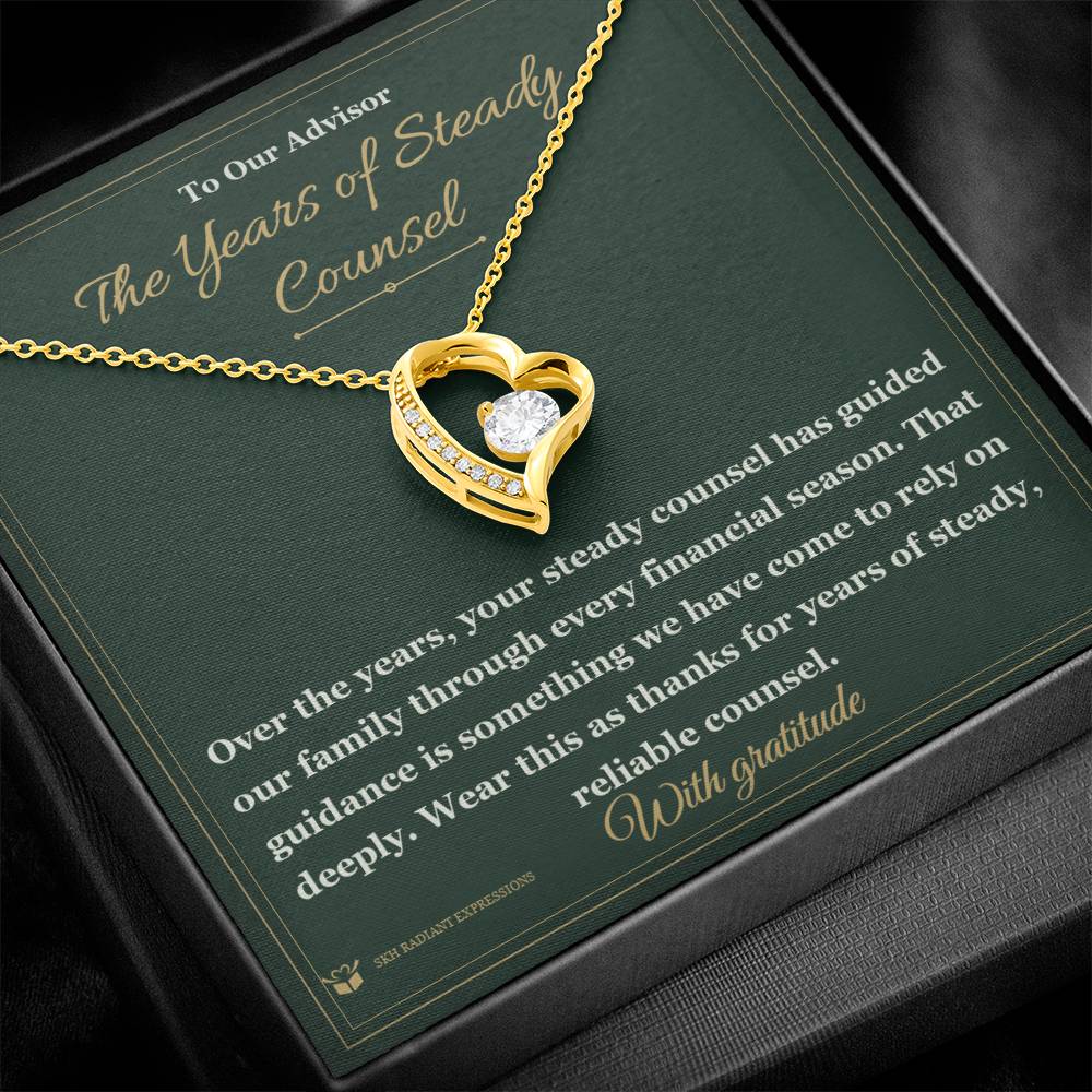 What does a Forever Love Necklace mean - gift for advisor
