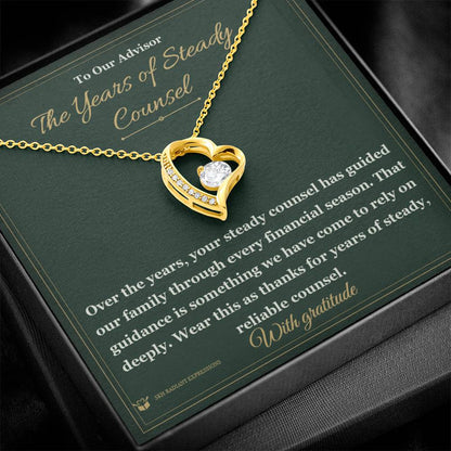 What does a Forever Love Necklace mean - gift for advisor