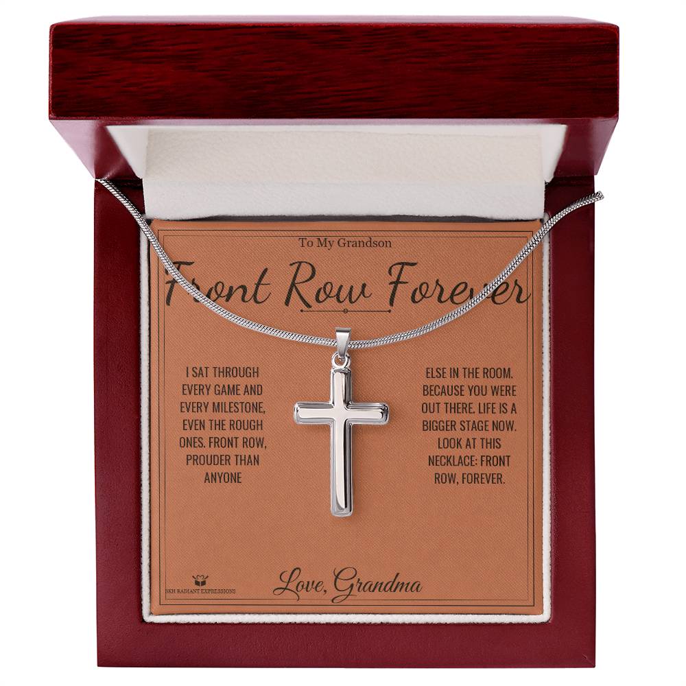 Front Row Forever - Artisan Cross Necklace for Grandson