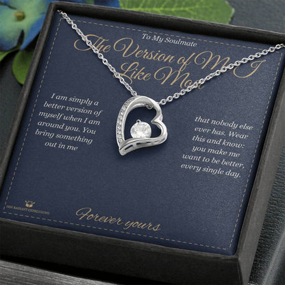 Forever Love Necklace with personalized message card for soulmate