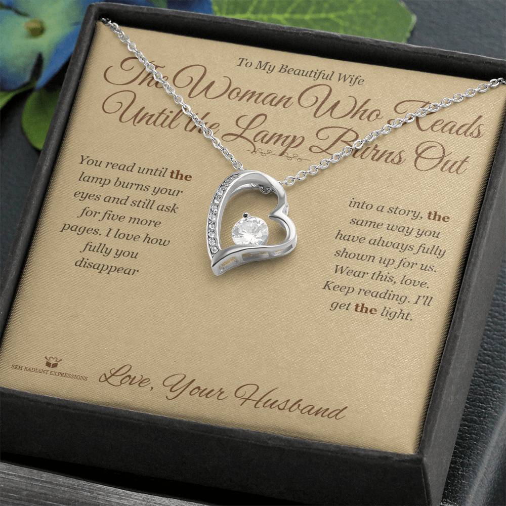 Forever Love Necklace with personalized message card for wife