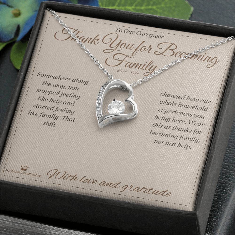 Personalized Forever Love Necklace for caregiver