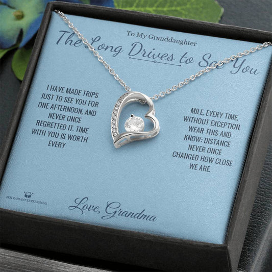 The Long Drives to See You - Forever Love Necklace for Granddaughter
