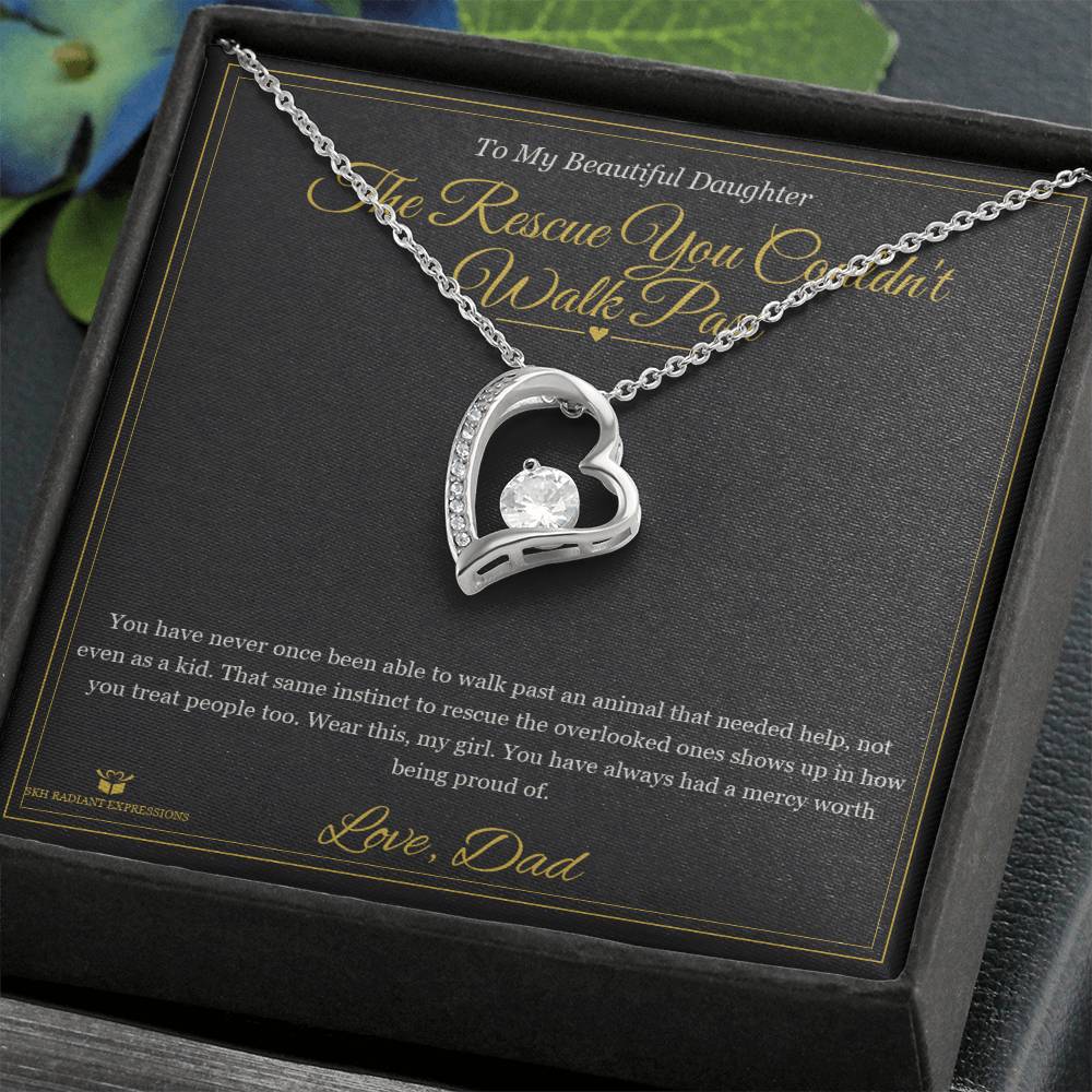 The Rescue You Couldn't Walk Past - Forever Love Necklace for Daughter - personalized keepsake gift from SKH Radiant Expressions