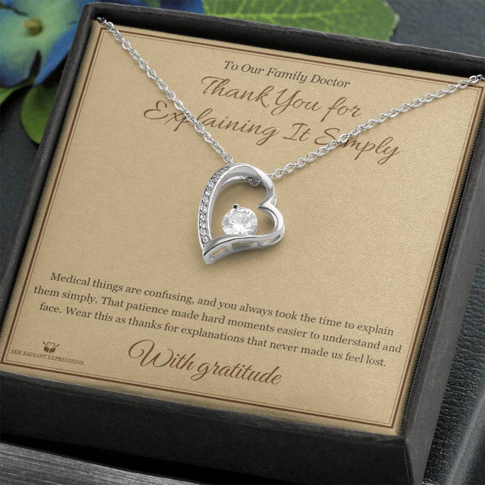 Thank You for Explaining It Simply - Forever Love Necklace for Doctor - personalized keepsake gift from SKH Radiant Expressions