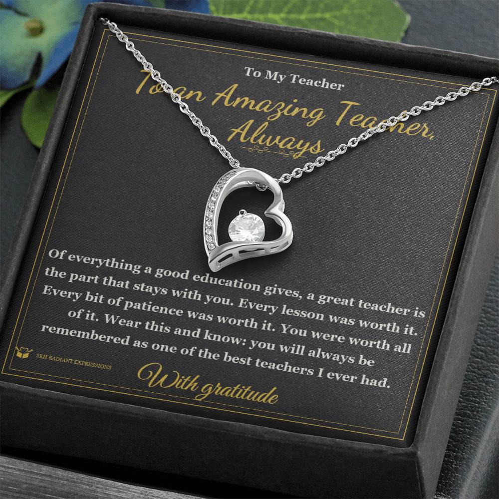 Personalized Forever Love Necklace for teacher