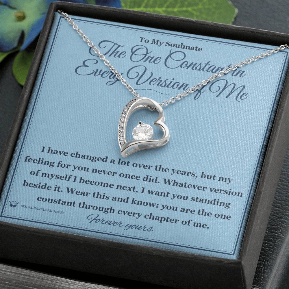 Engraved Forever Love Necklace with message for soulmate