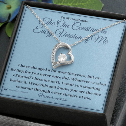 Engraved Forever Love Necklace with message for soulmate