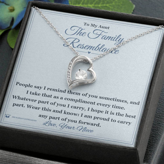 The Family Resemblance - Forever Love Necklace for Aunt - personalized keepsake gift from SKH Radiant Expressions