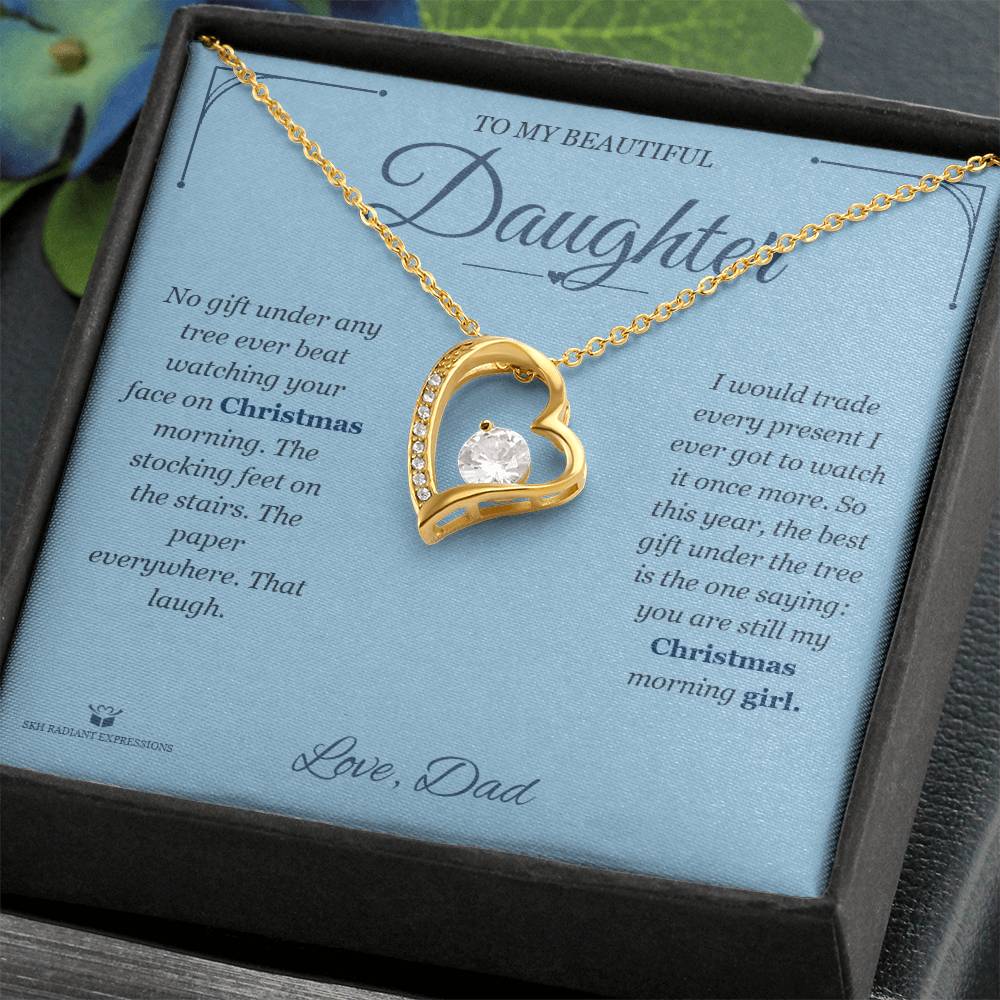 Christmas Morning Girl - Forever Love Necklace for Daughter