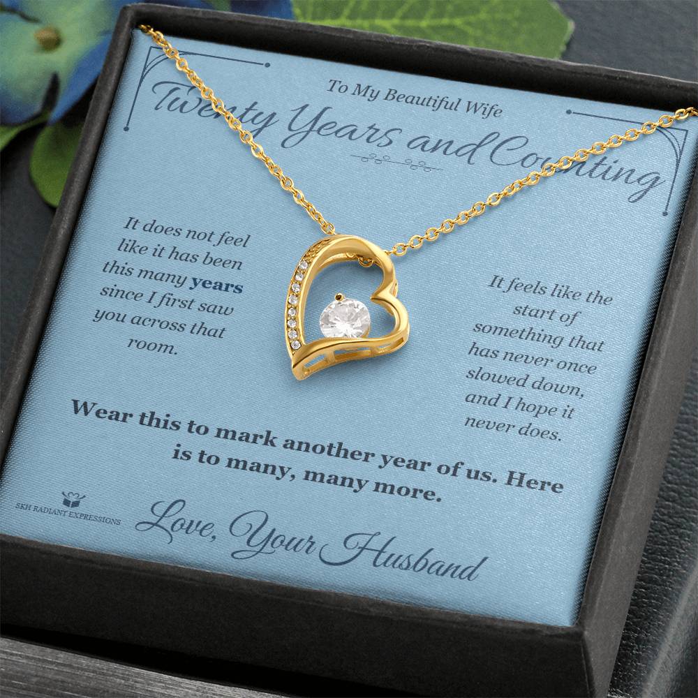 Twenty Years and Counting - Forever Love Necklace for Wife