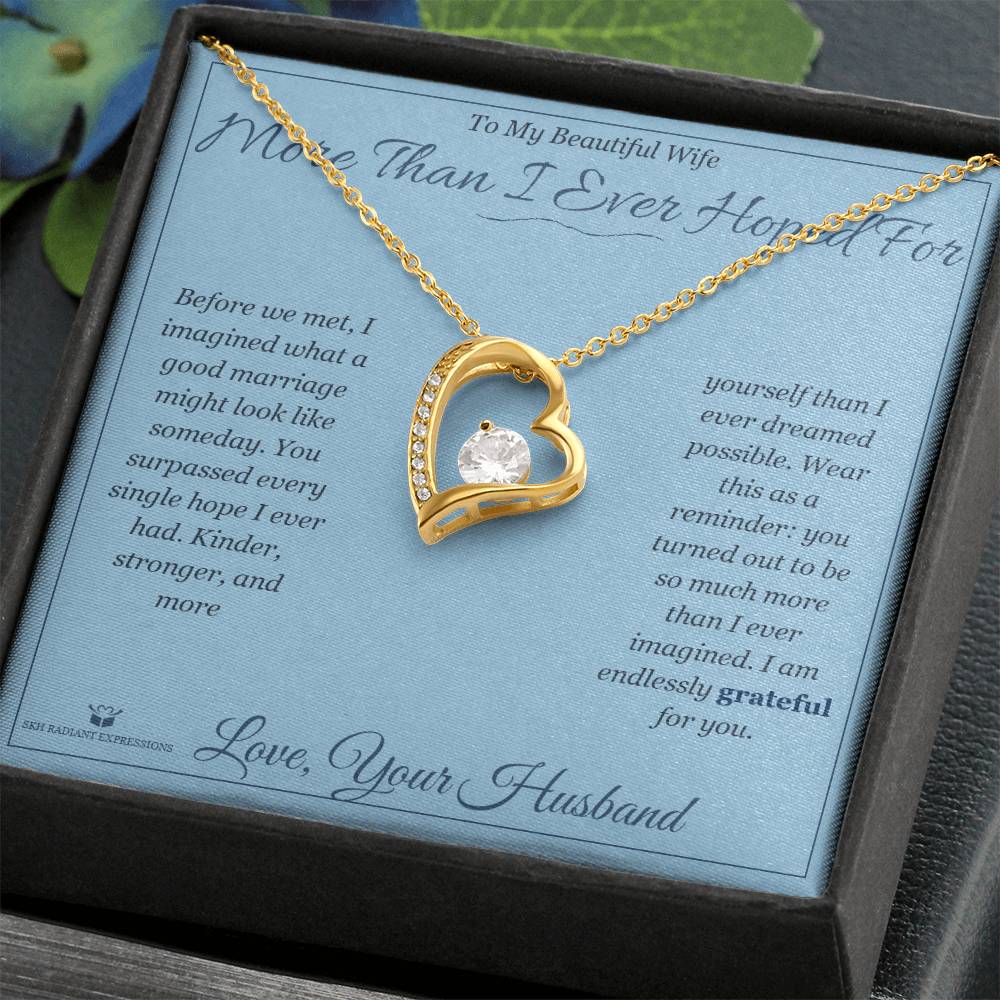 More Than I Ever Hoped For - Forever Love Necklace for Wife
