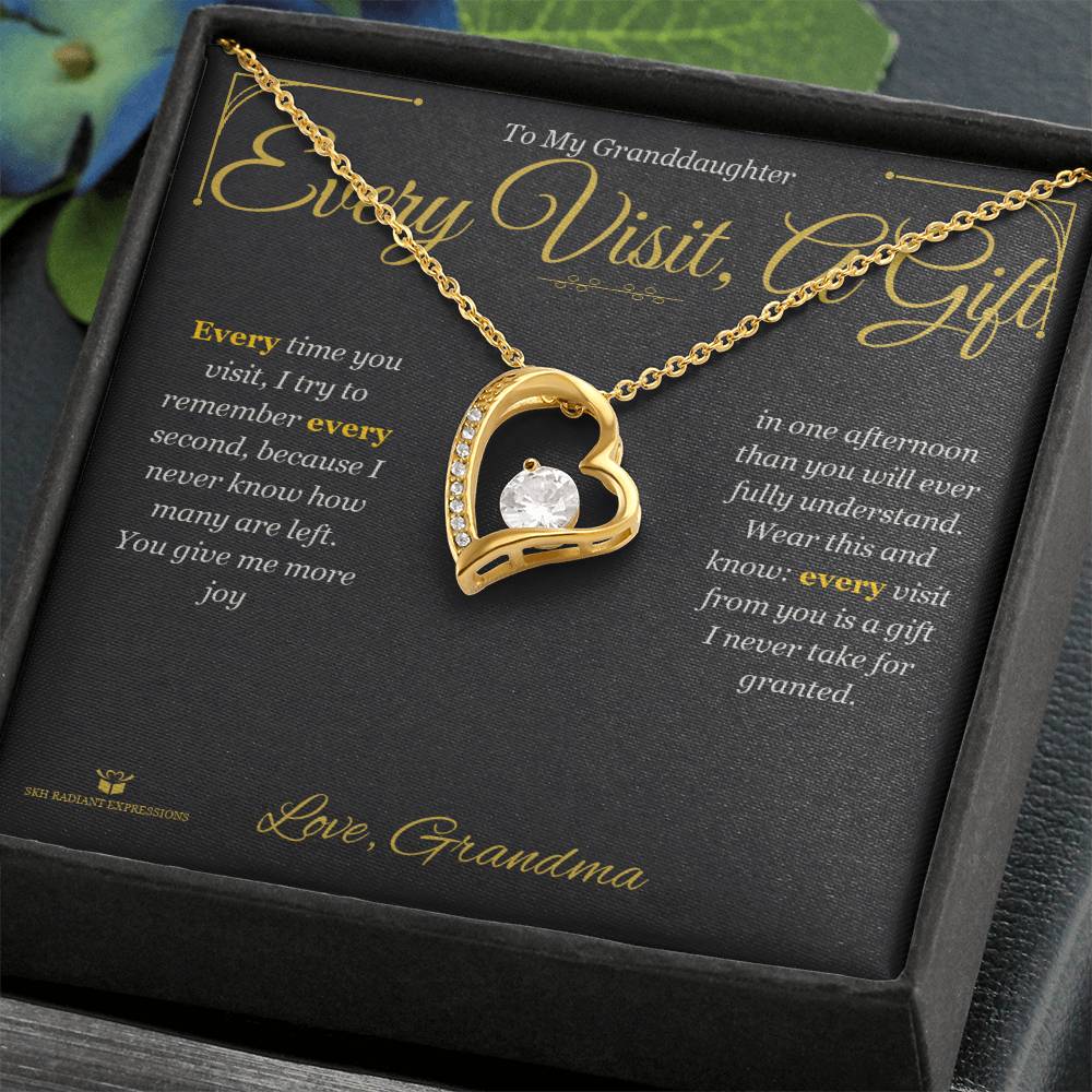 Every Visit, A Gift - Forever Love Necklace for Granddaughter