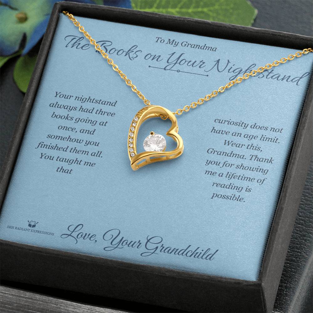 The Books on Your Nightstand - Forever Love Necklace for Grandmother