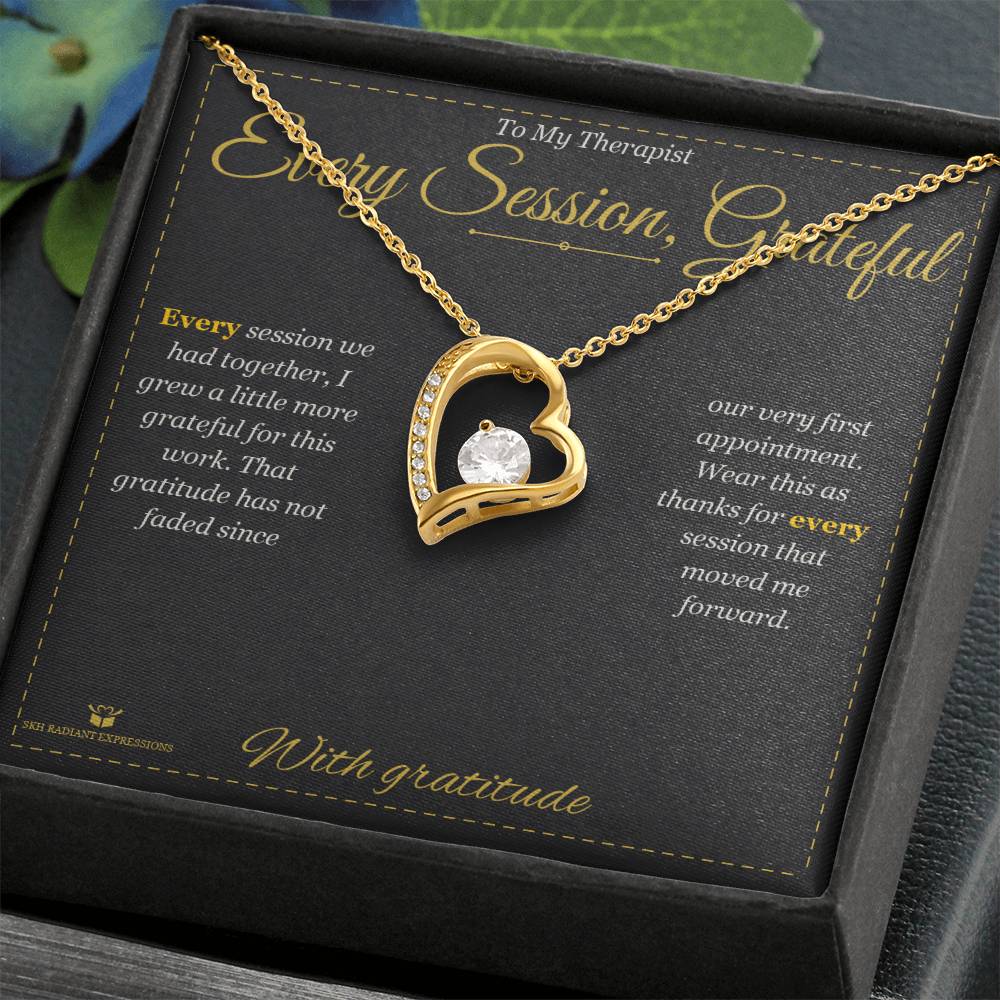 Every Session, Grateful - Forever Love Necklace for Therapist