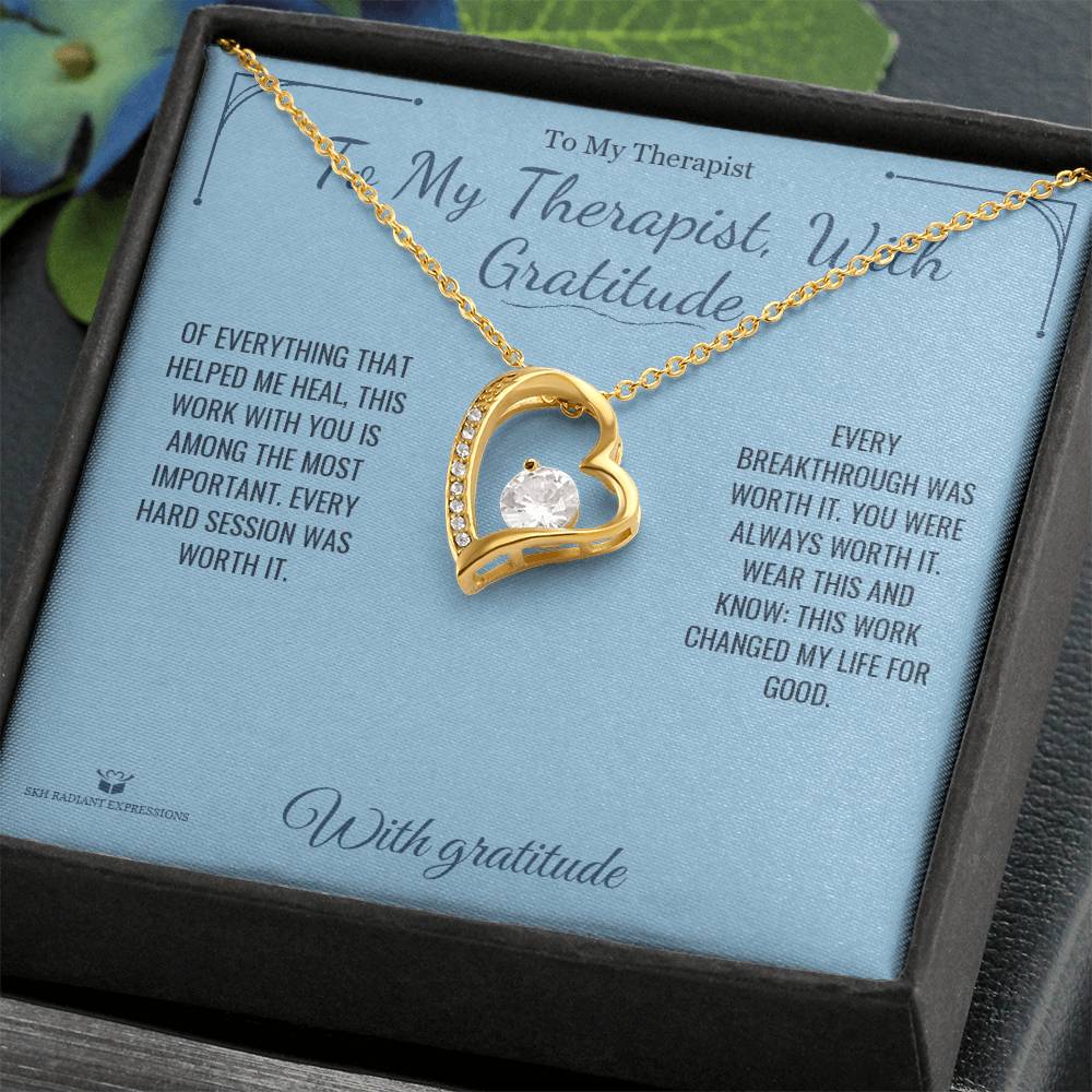To My Therapist, With Gratitude - Forever Love Necklace for Therapist