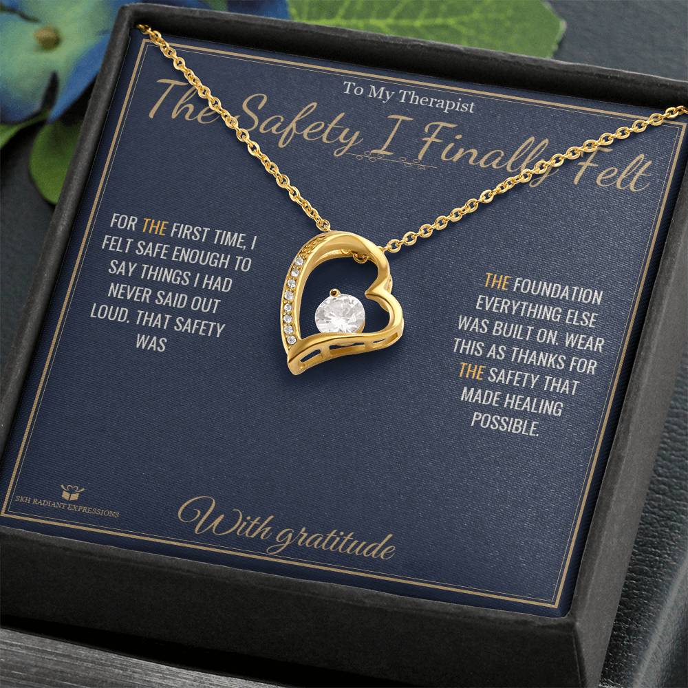 The Safety I Finally Felt - Forever Love Necklace for Therapist