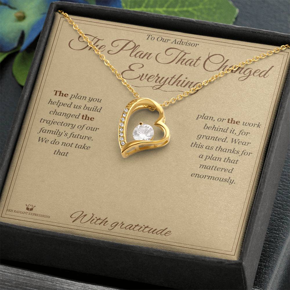 The Plan That Changed Everything - Forever Love Necklace for Advisor