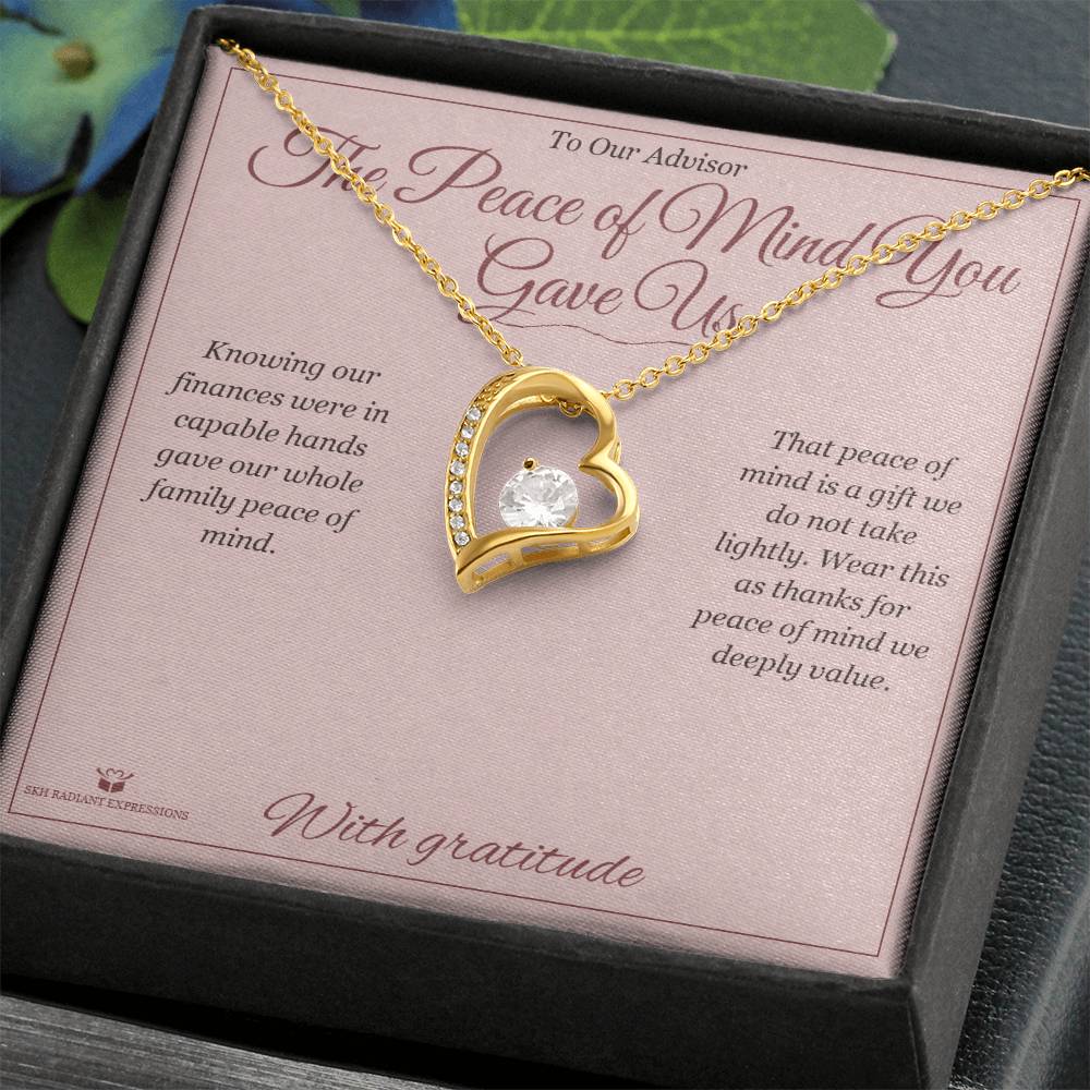 The Peace of Mind You Gave Us - Forever Love Necklace for Advisor