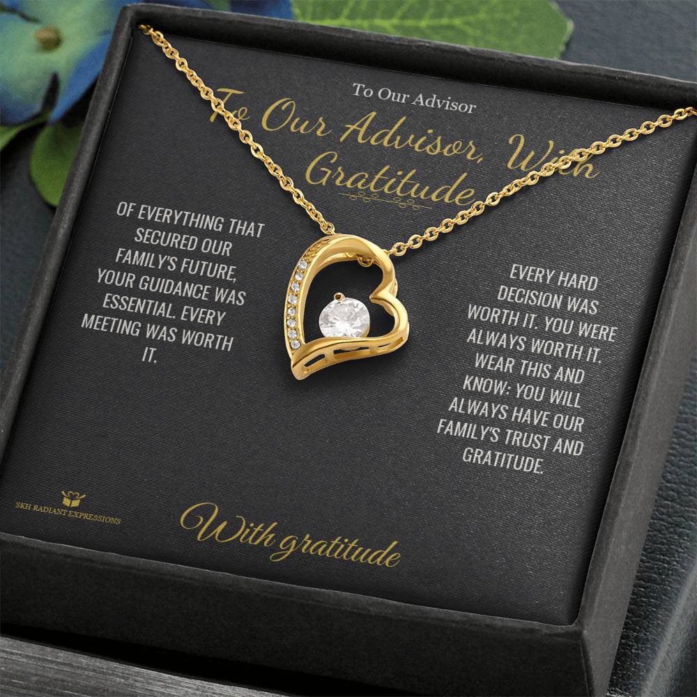 To Our Advisor, With Gratitude - Forever Love Necklace for Advisor