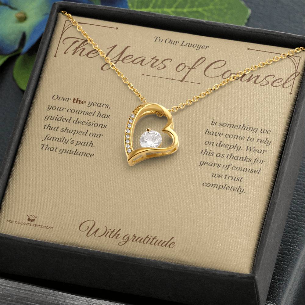 The Years of Counsel - Forever Love Necklace for Lawyer
