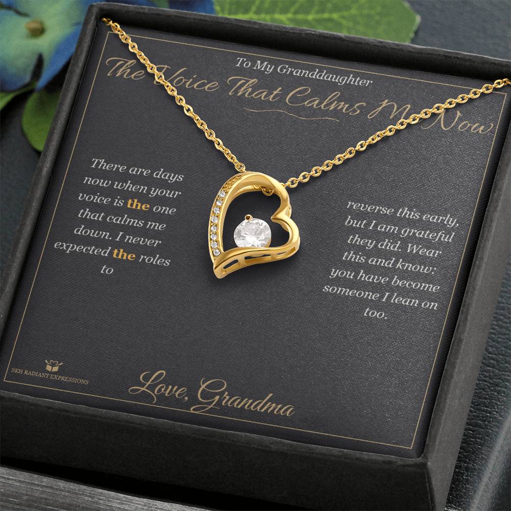 The Voice That Calms Me Now - Forever Love Necklace for Granddaughter