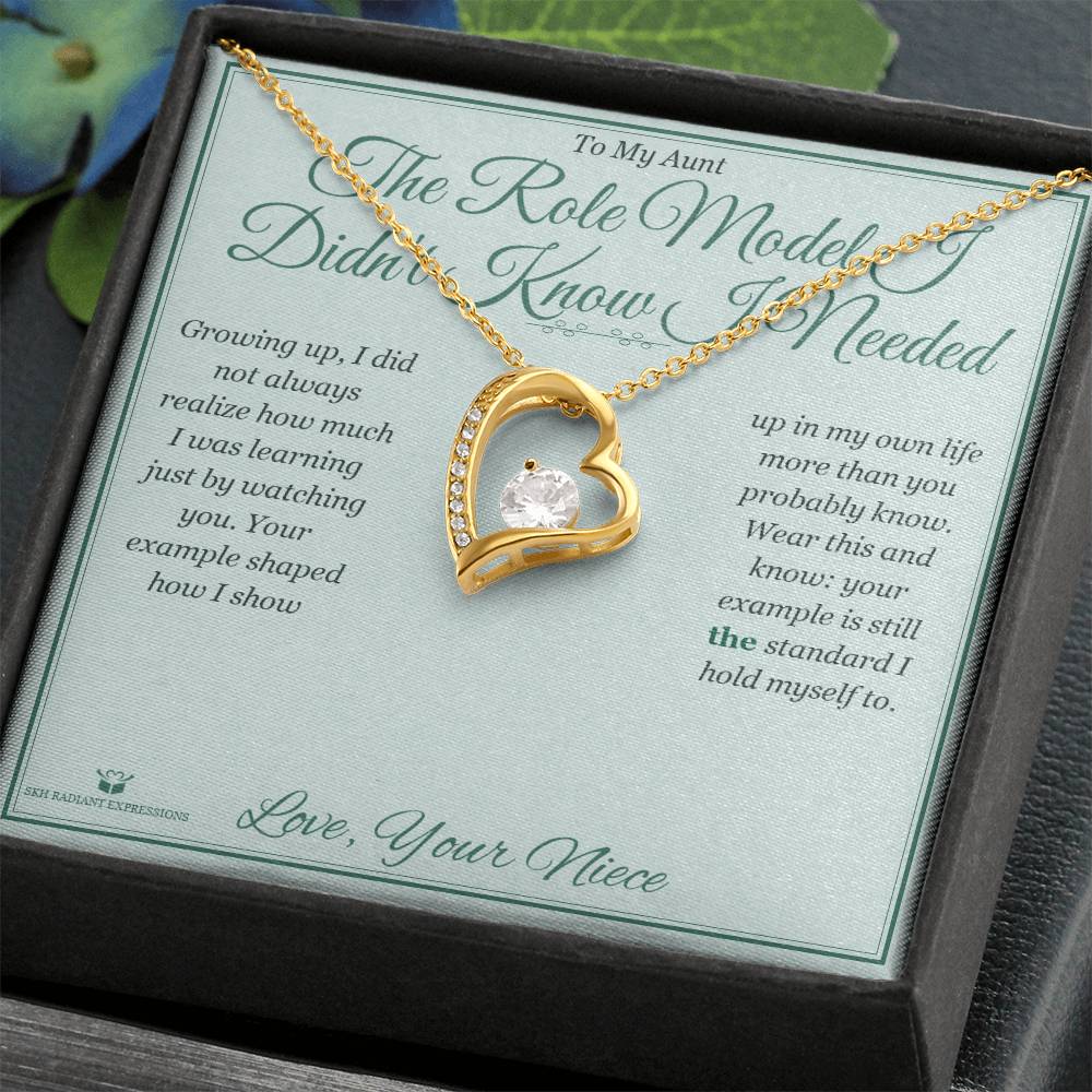 The Role Model I Didn't Know I Needed - Forever Love Necklace for Aunt