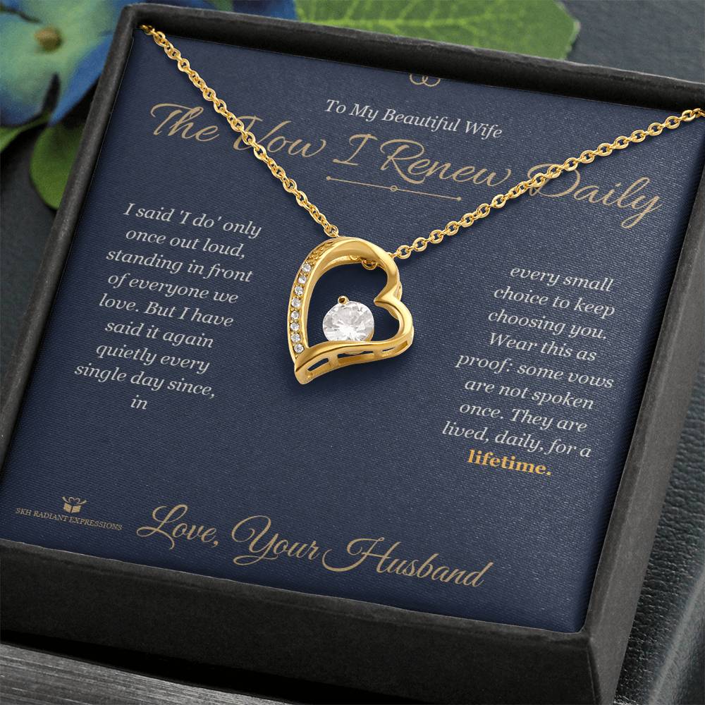 Custom name-personalized Forever Love Necklace gift for wife