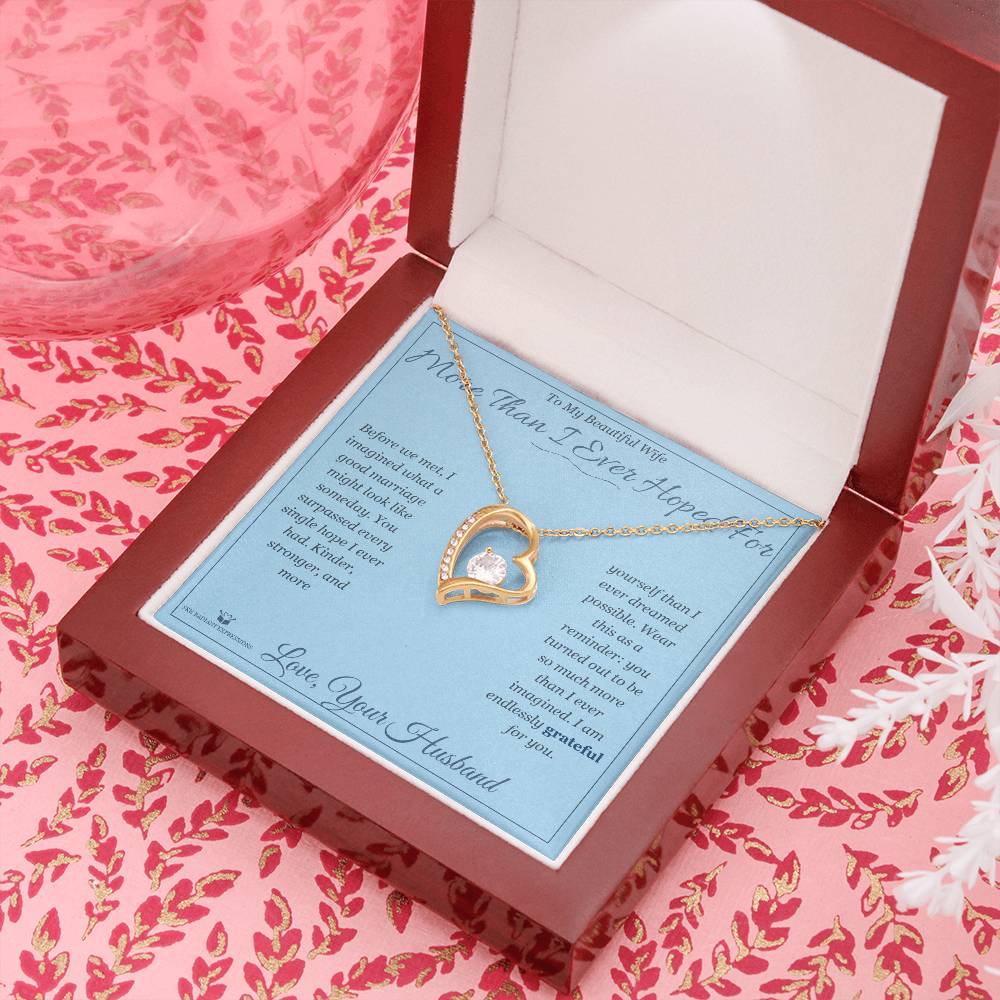 More Than I Ever Hoped For - Forever Love Necklace for Wife