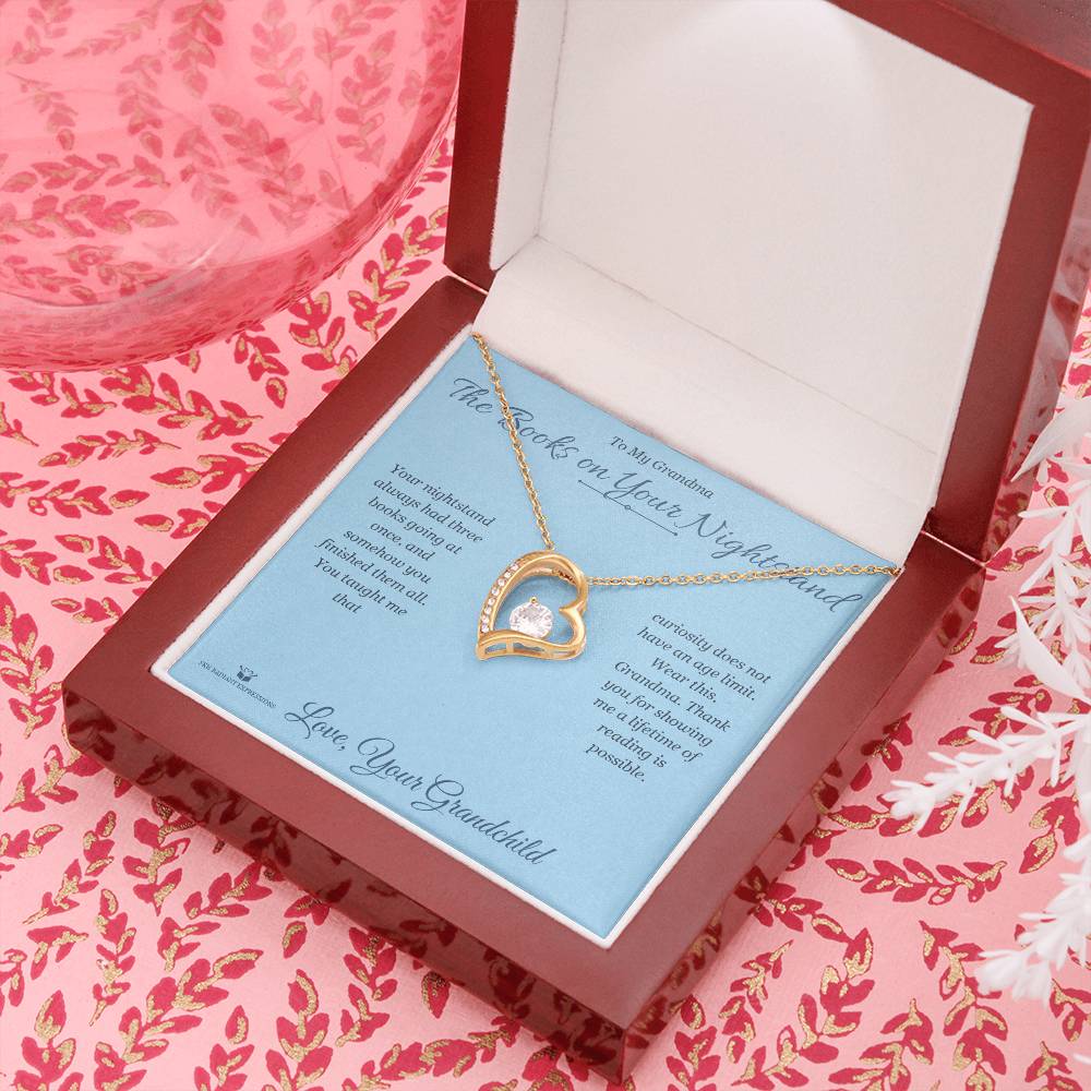 The Books on Your Nightstand - Forever Love Necklace for Grandmother