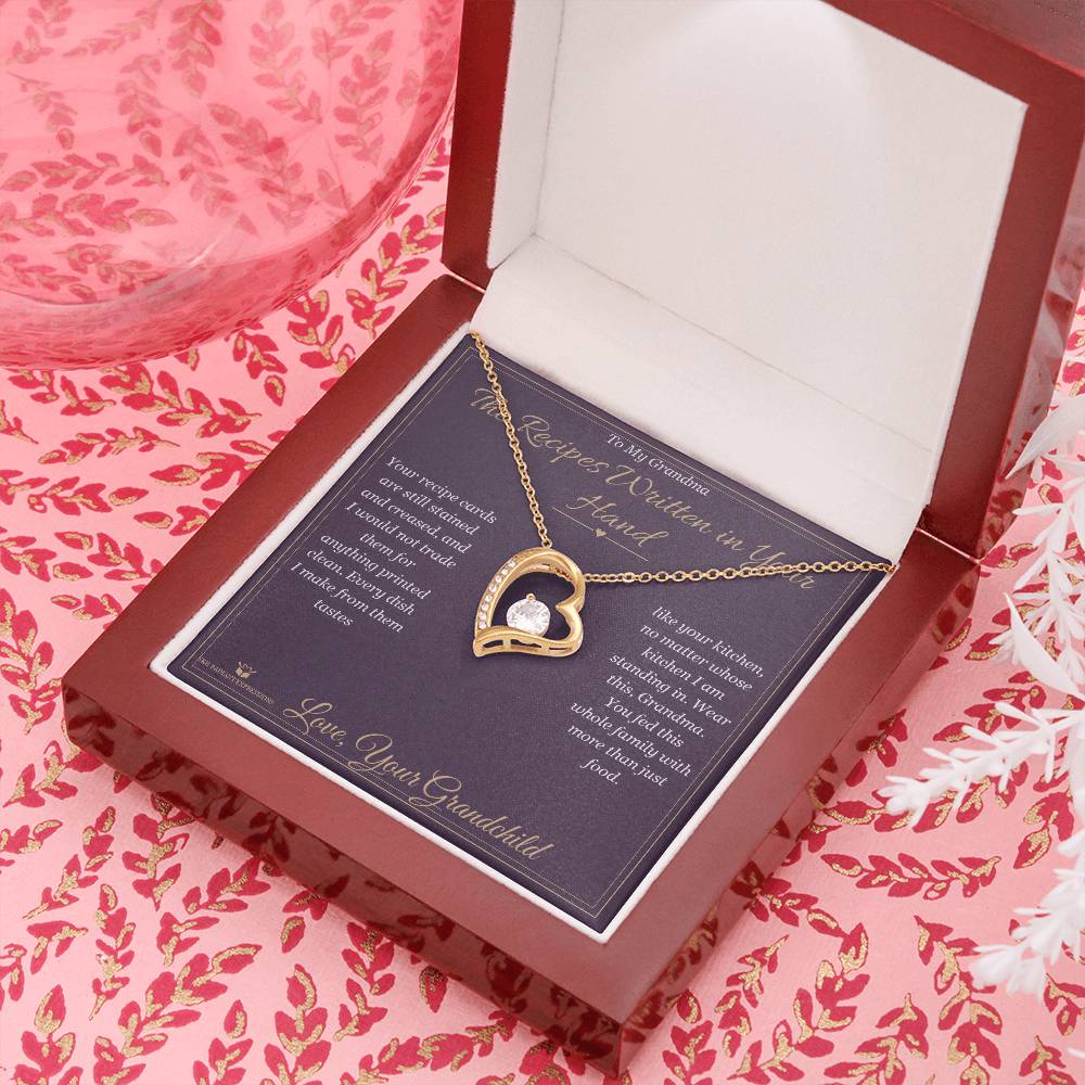 The Recipes Written in Your Hand - Forever Love Necklace for Grandmother