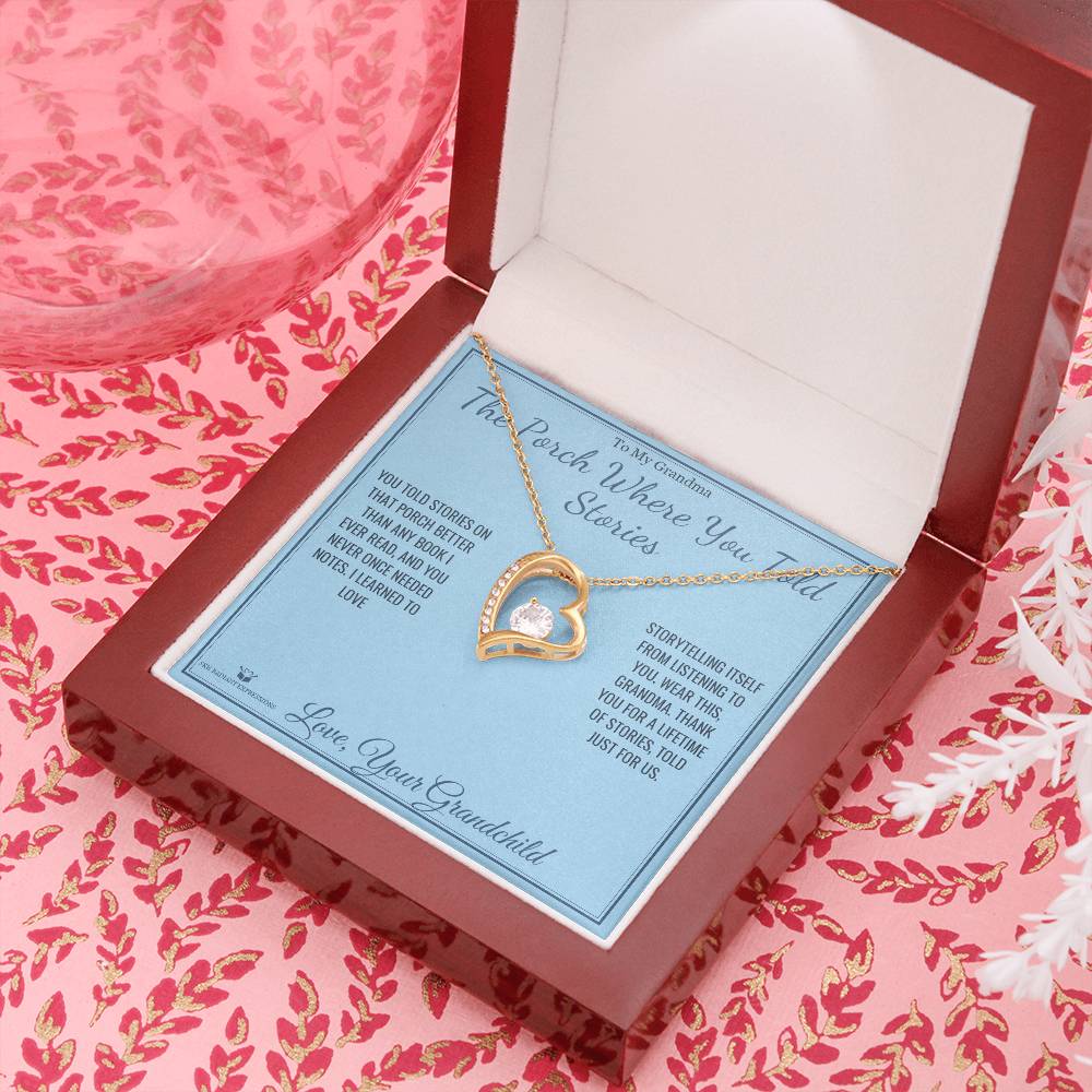 The Porch Where You Told Stories - Forever Love Necklace for Grandmother