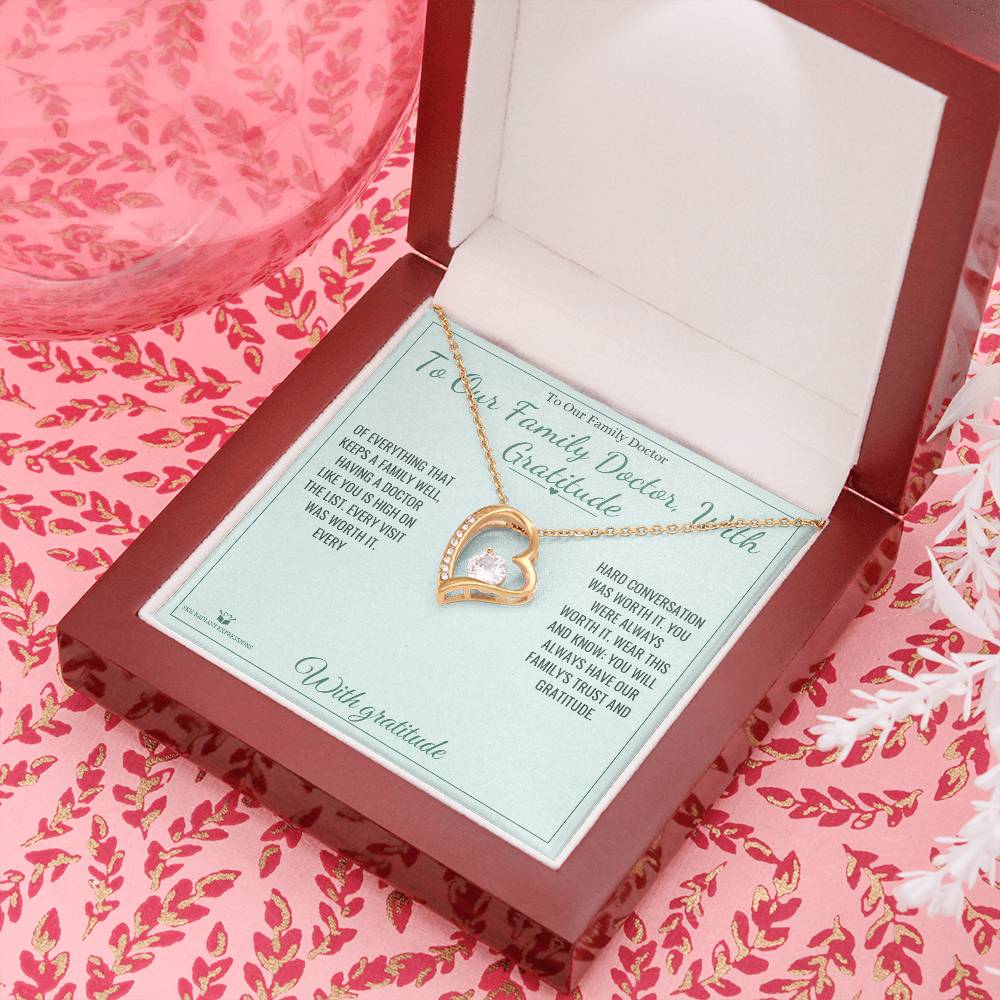 To Our Family Doctor, With Gratitude - Forever Love Necklace for Doctor