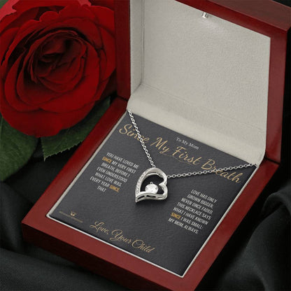 Forever Love Necklace engraved with your own words for mom