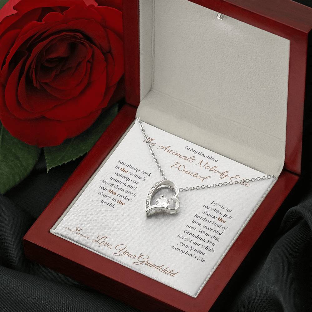 The Animals Nobody Else Wanted - Forever Love Necklace for Grandmother