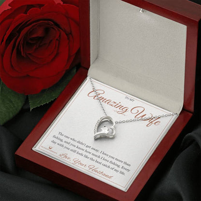 Forever Love Necklace engraved with your own words for wife