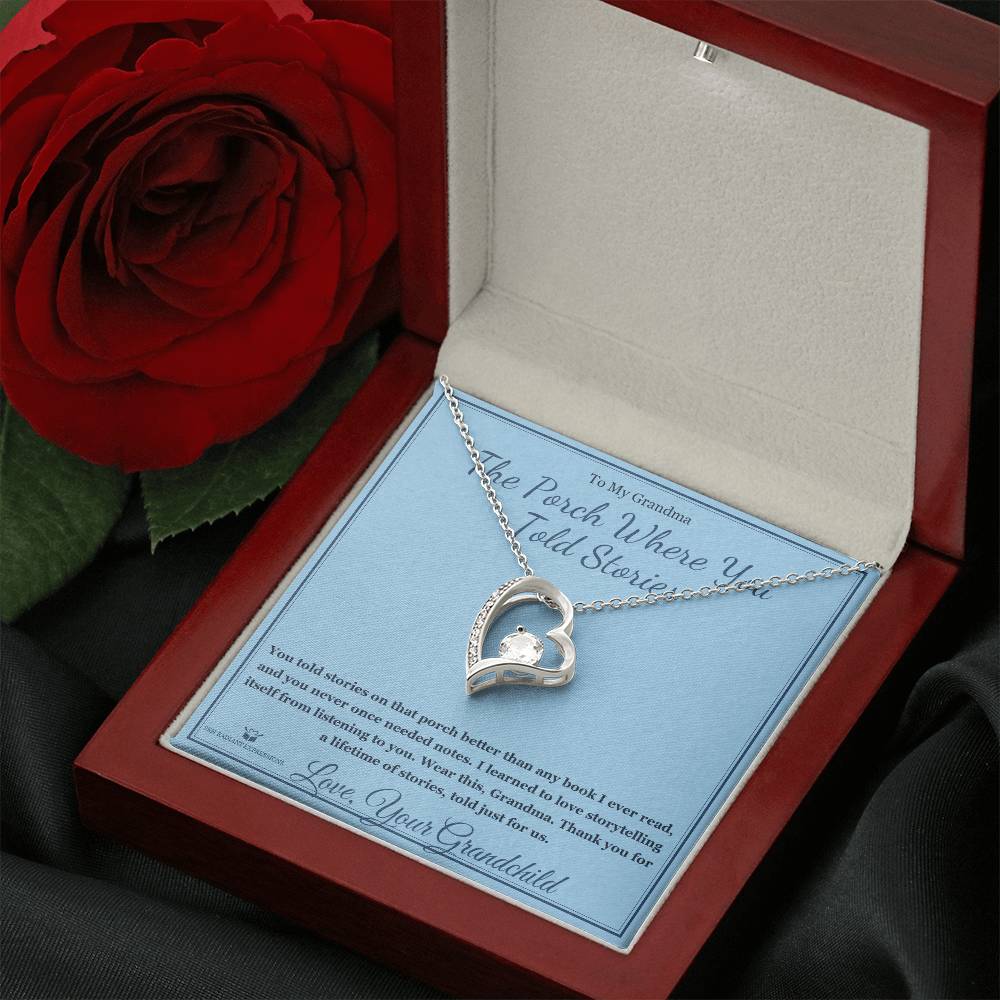 The Porch Where You Told Stories - Forever Love Necklace for Grandmother - personalized keepsake gift from SKH Radiant Expressions