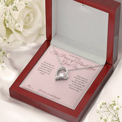 Forever Love Necklace engraved with your own words for advisor
