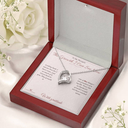 Forever Love Necklace engraved with your own words for therapist