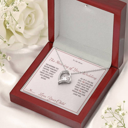 Forever Love Necklace engraved with your own words for mom