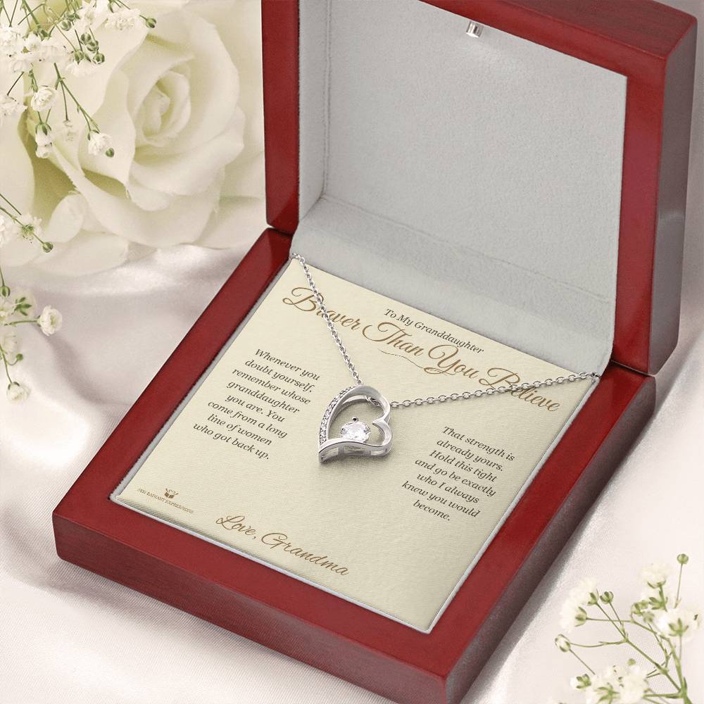 Braver Than You Believe - Forever Love Necklace for Granddaughter