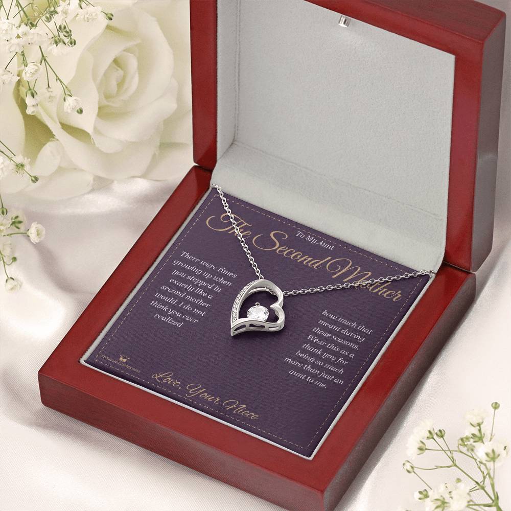 Custom name-personalized Forever Love Necklace gift for aunt