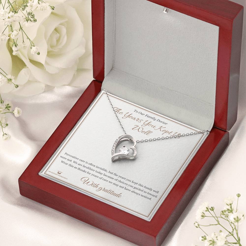The Years You Kept Us Well - Forever Love Necklace for Doctor - personalized keepsake gift from SKH Radiant Expressions