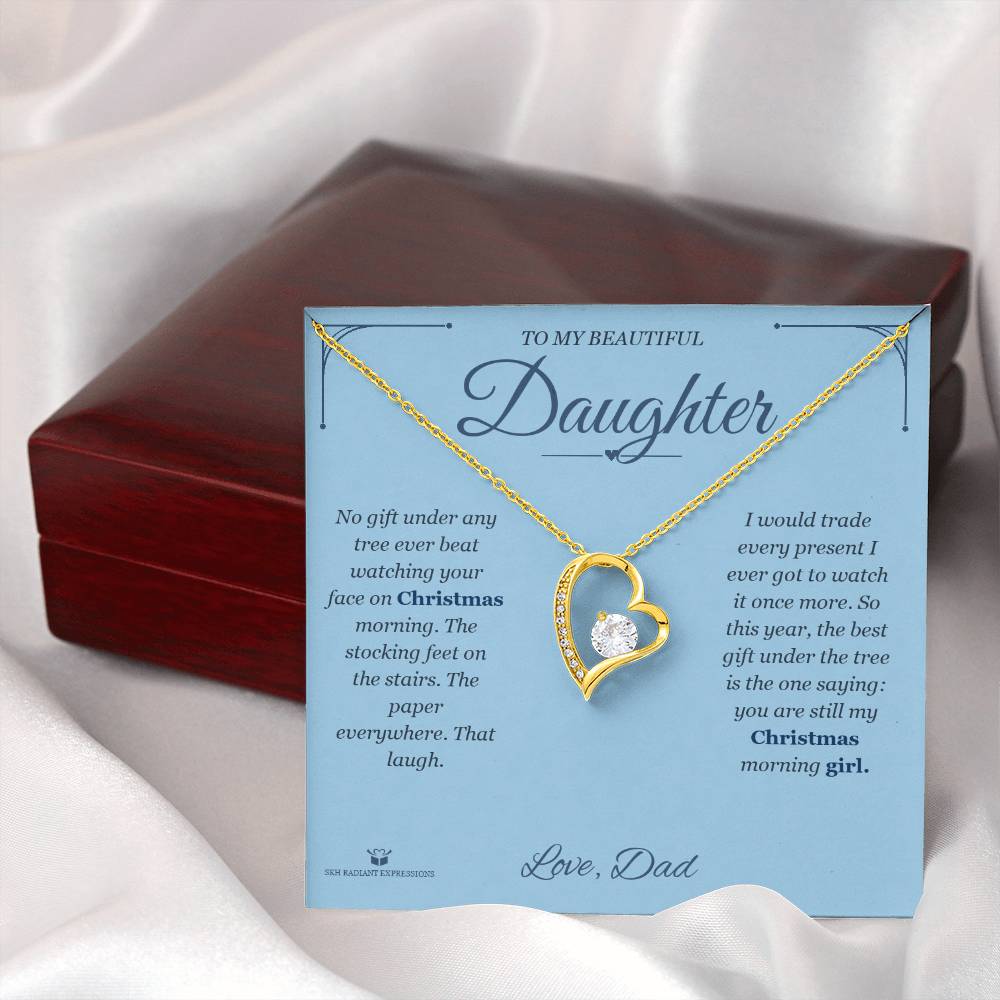 Christmas Morning Girl - Forever Love Necklace for Daughter