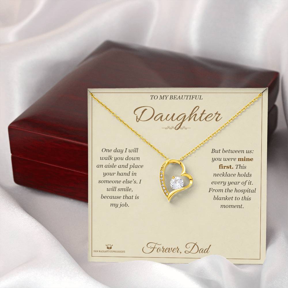 Before I Give You Away - Forever Love Necklace for Daughter
