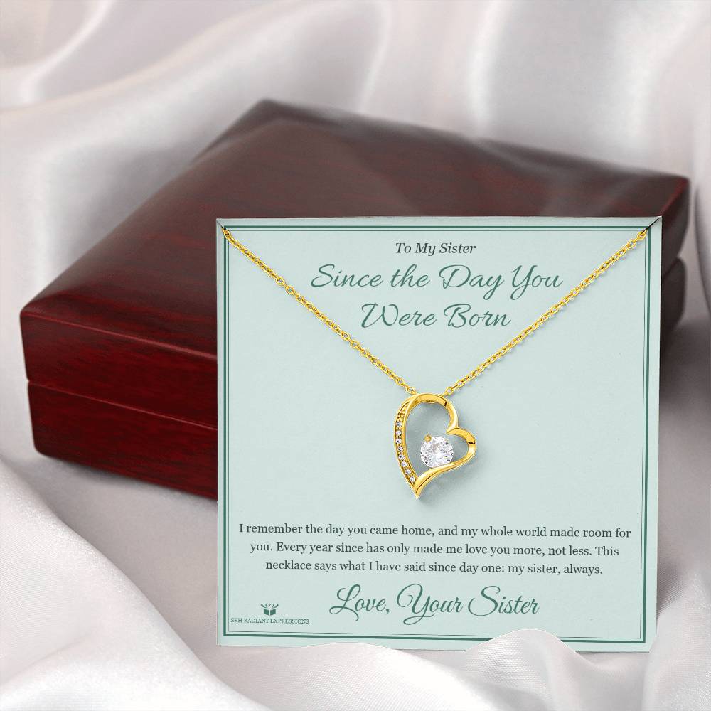 Since the Day You Were Born - Forever Love Necklace for Sister