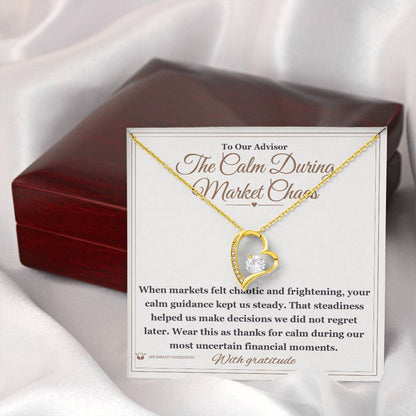 Forever Love Necklace engraved with your own words for advisor