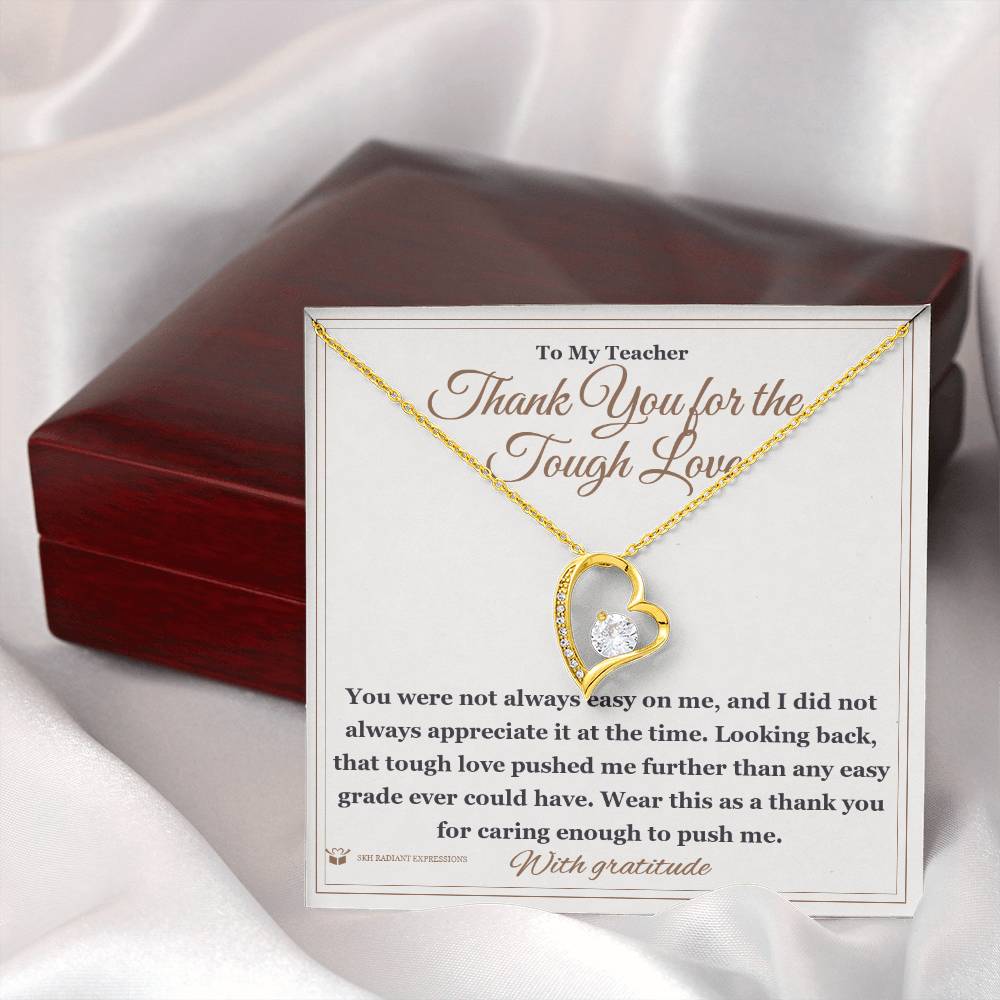 Custom name-personalized Forever Love Necklace gift for teacher
