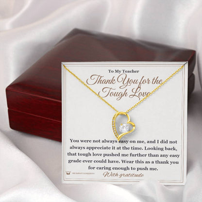 Custom name-personalized Forever Love Necklace gift for teacher